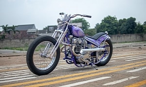 Rad Yamaha XS650 Chopper Packs Springer Forks, Custom Frame, and a Stylish Livery