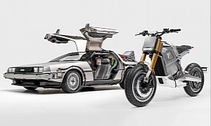 This DAB Motors Custom Motorbike Reimagines the Iconic DeLorean Time Machine on Two Wheels