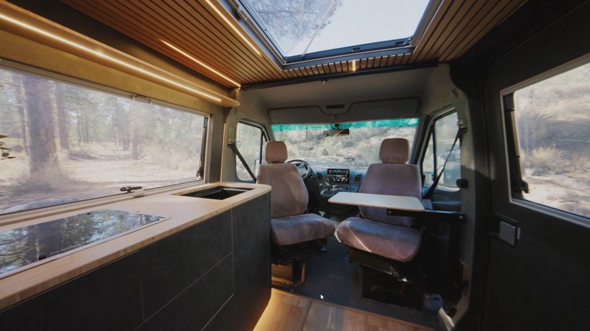 This Old Sprinter T1N Van Hides a Modern, Space\-Maximizing Apartment on Wheels