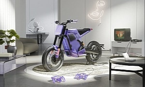 Video Game-Inspired DAB 1α Motorcycle Has a Transparent Purple Body and Cheat Codes